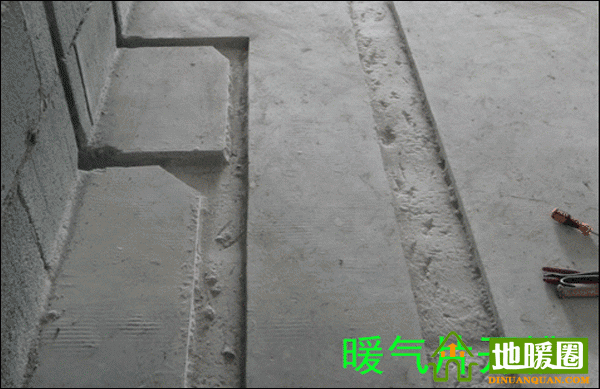 武漢暖氣安裝，暖氣開槽